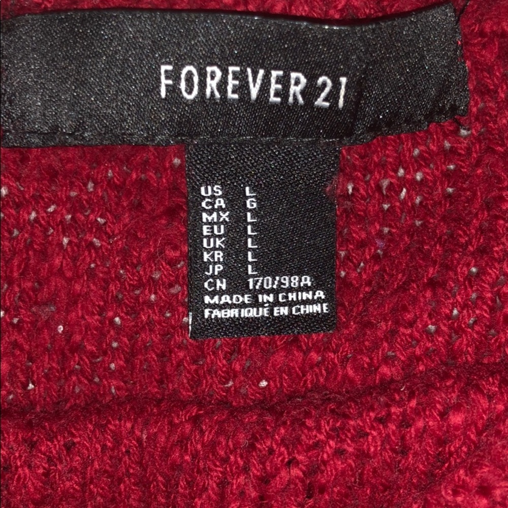 Red sweater from forever 21 - Picture 2 of 2